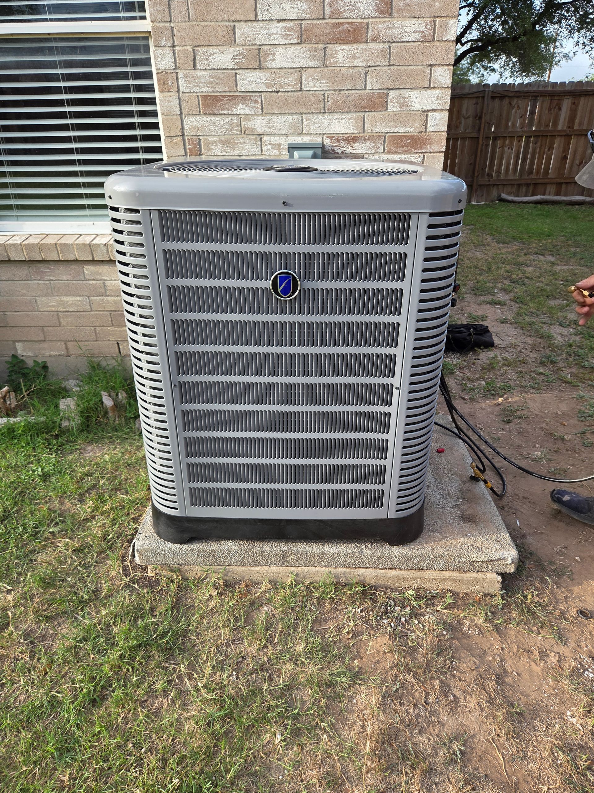 A Carrier system installed by Agility Heating and Air at a Central Texas home